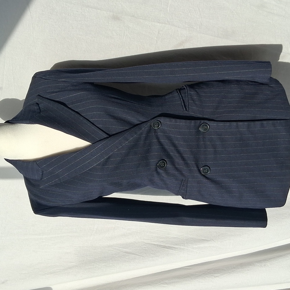 H&M Dark Blue Striped Blazer Size 0